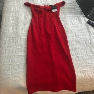 Off the shoulder red dress - never worn - TopShop